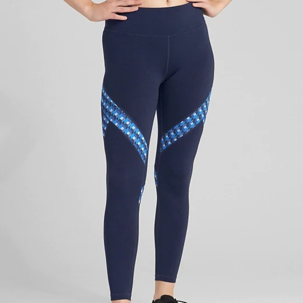 Gap GFast Mid Rise Print Insert 7/8 Leggings XS